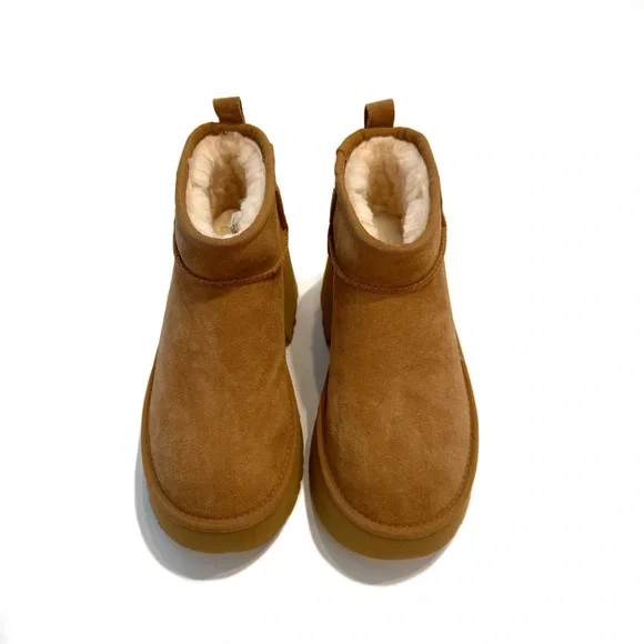 UGG Classic Ultra Mini Chestnut Platform Boot NWT - Picture 3 of 15
